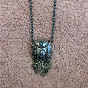 Silver and turquoise necklace